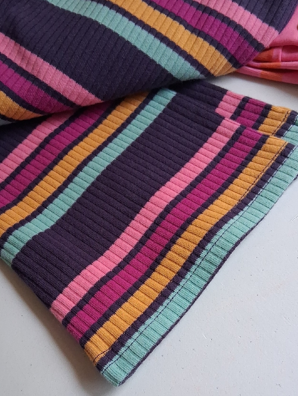 Hanna Andersson Foxtale Striped Ribbed Leggings Set - Pink & Purple - Picture 5 of 5